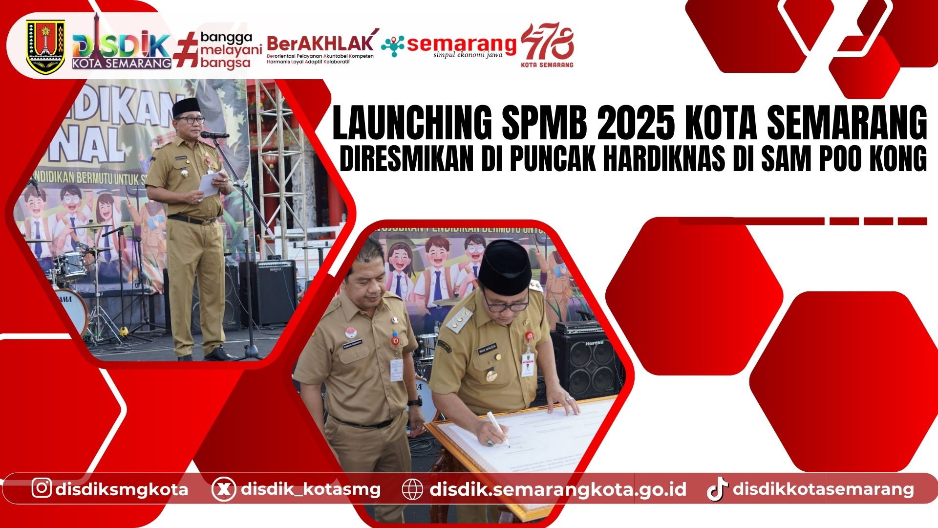 Launching SPMB 2025 Kota Semarang Diresmikan di Puncak Hardiknas di Sam Poo Kong